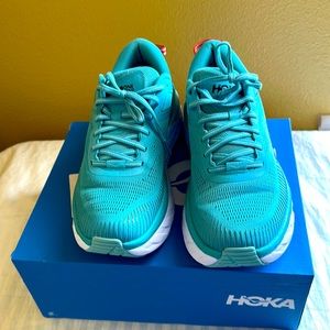 Hoka blue light tenis shoes size 10 W excellent condition like new